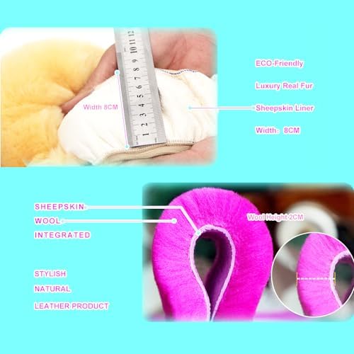 OGLAND Fuzzy Sheepskin Car Steering Wheel Cover - Image 4