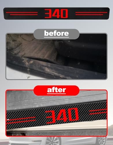 Door Sill Protectors for 3-Serie M340i, Carbon Fiber Leather Front/Rear Door - Image 3