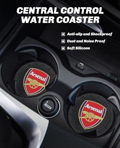 Cup Holder Insert Coaster for Arsenal UEFA Fans, Anti Slip Car Cup Coaster - Image 6