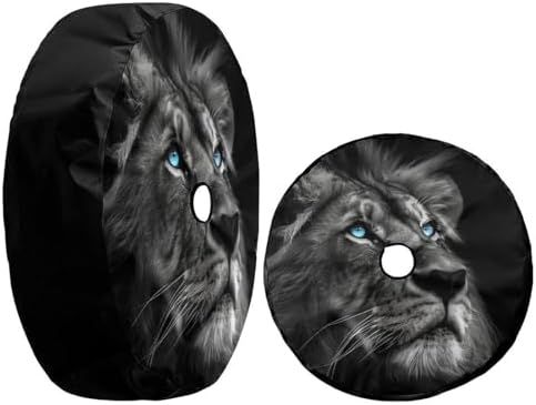 Lion with Glowing Spare Tire Cover with Backup Camera Hole Wheel Tire Cover Fit - Image 3