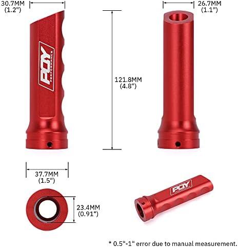 Aluminum Handbrake Cover Brake Sleeve Handle Protector Universal Red - Image 3