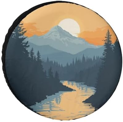 Camping Spare Tire Cover Mountain Adventure Protectors Weatherproof Dust-Proof by HighonHi