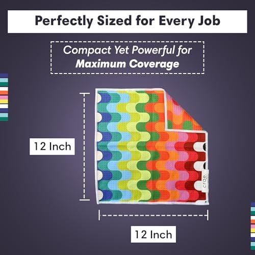 Double-Sided Microfiber Washcloths, Waffle Weave Kitchen Washcloths - Image 4