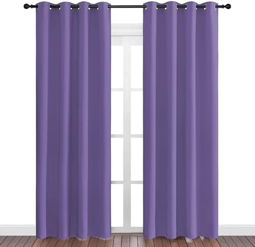 NICETOWN Lilac Purple Blackout Curtains 86" Long, 2 Pieces - Image 2