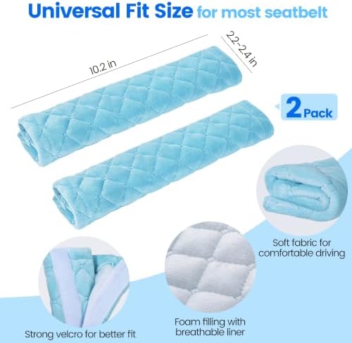 Amooca 2 Pack Seat Belt Covers Soft Shoulder Pad - Image 4