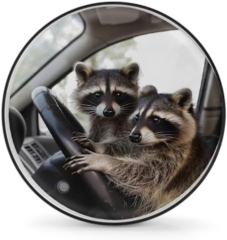 Raccoon Spare Tire Cover 16in Spare Wheel Covers Tire Storage Cover by YoYoYuchong
