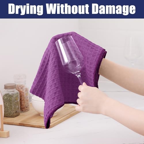 Homaxy Microfiber Waffle Weave Kitchen Dish Cloths, 8 Pack - Image 4