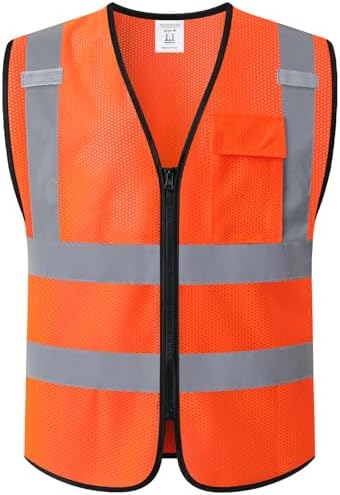 Hi Vis Construction Safety Vest by Kazsaifo