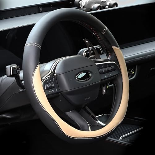 Valleycomfy Microfiber Leather Steering Wheel Cover Large-Size by Valleycomfy