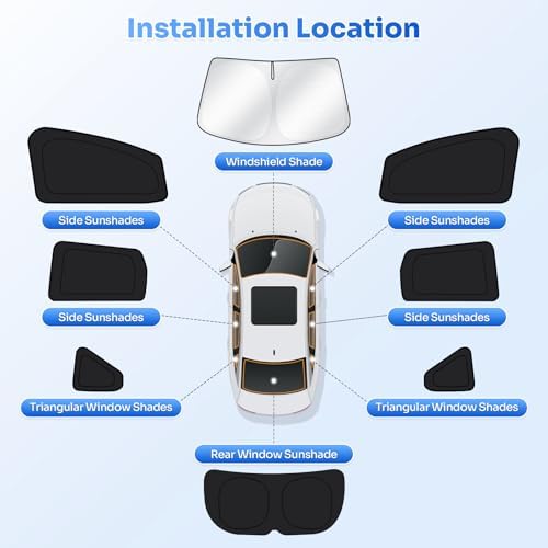 Canvcle Window Shades for 2015-2024 Nissan Murano Accessories Windshield Sun - Image 5