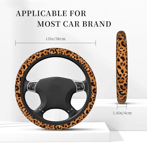 KARREAL Animal Leopard Print Cheetah Steering Wheel Cover - Image 4