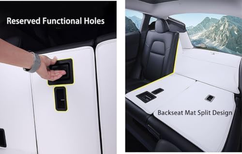 Compatible with 2026 Tesla Model Y L 6 Seater Trunk Mat & Back Seat Cover & - Image 3