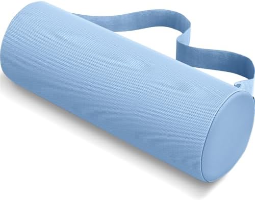 CushZone Memory Foam Lumbar Roll Support Pillow, Large Light Blue by CushZone