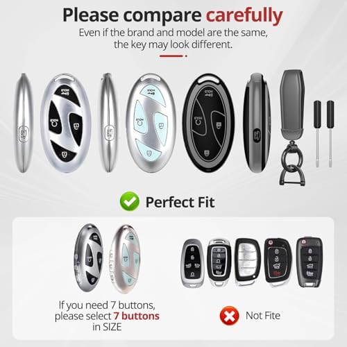 for Hyundai Key Fob Cover & Leather Keychain - Image 2