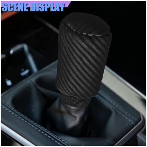 Craedli 2PCS Car Gear Shift Knob Cover & Handbrake Cover, Comfortable Anti-Slip - Image 3