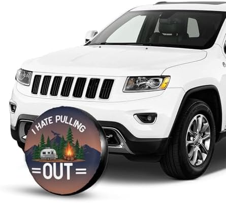 I Hate Pulling Out Camping Spare Tire Cover Wheel Protector Universal Fit - Image 2