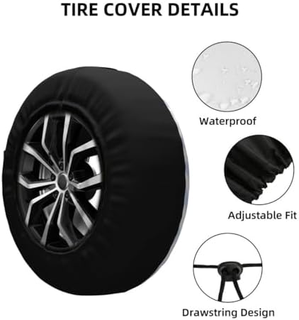 Sun and Sea Waves Spare Tire Cover Nature Poster Polyester Universal Wheel Tire - Image 7