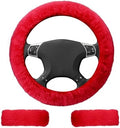 BFXM 3 PCS Fluffy Steering Wheel Cover Set by BFXM