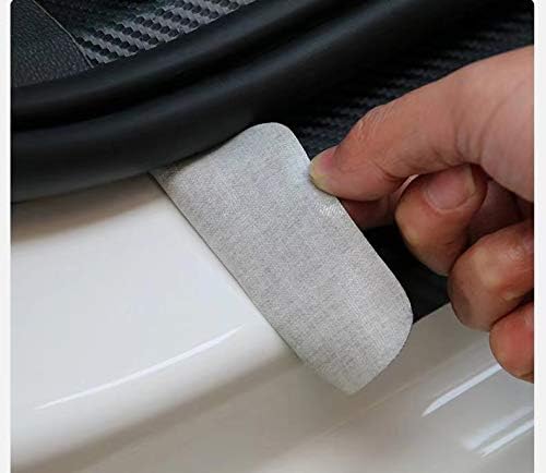 MAXDOOL 4Pcs for Car Door Sill Protector Reflective 4D Carbon Fiber Sticker - Image 2
