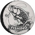 Fishing Spare Tire Cover Bass Fish Rainbow Trout Hunting Catch Animal Art Sea by NOMEDOGYIM