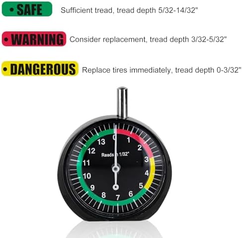 1pcs Tire Tread Depth Gauge, Professional Dial Type Tire Tread Depth Gauge - Image 3