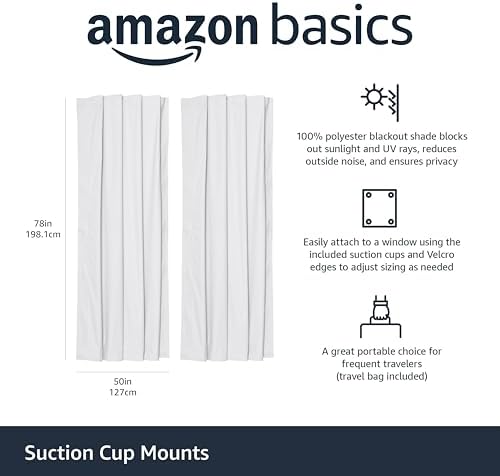 Amazon Basics Portable Blackout Curtain Shade - Image 2