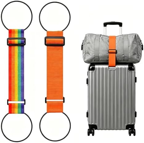 2 Pcs Luggage Straps for Suitcases, New Flexible and Adjustable Elastic by Unknown