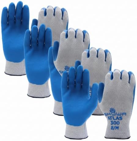SHOWA Atlas 300 Original 1994 Crinkle Grip Work Gloves, by Showa