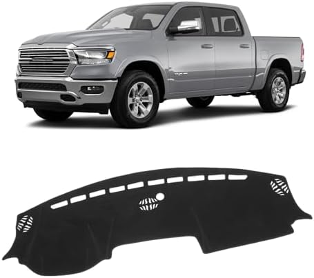 KUST Black Dash Cover for Dodge RAM 1500 2500 3500 2019-2024 2025 2026 Non-Slip by KUST