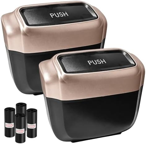2PCS Auto Trash Can with Lid, Leakproof Waterproof Car Plastic Dustbin with 60 by Unknown
