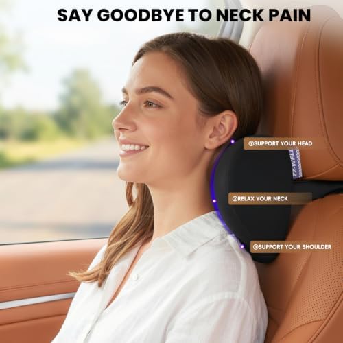 ZZ-WELL Car Headrest Pillow, Car Neck Pillow - Image 3