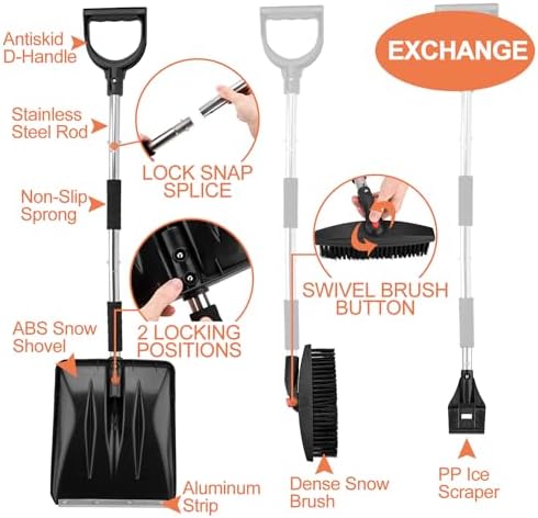 3-in-1 Portable Snow Shovel Kit - Image 2