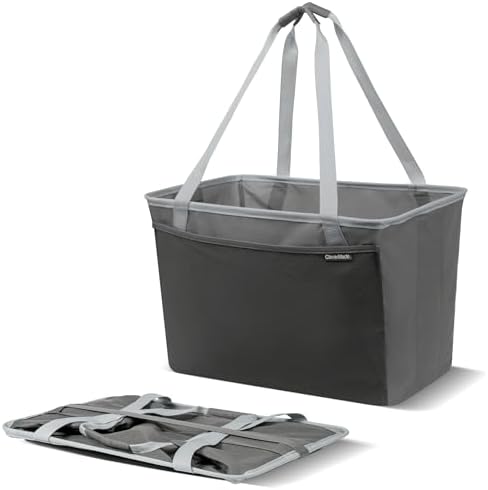 CleverMade EcoBasket Collapsible Grocery Tote, 30L Structured Tote Bag by CleverMade