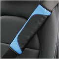 AUCELI 2PCS Carbon Fiber Car Seat Belt Cover, Breathable Leather by AUCELI