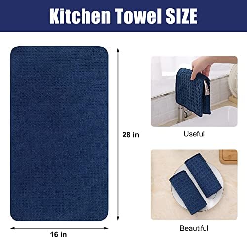 Homaxy Microfiber Waffle Weave Kitchen Towels, 4 Pack - Image 2