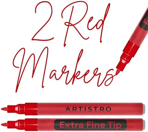 ARTISTRO Red Acrylic Paint Markers by ARTISTRO