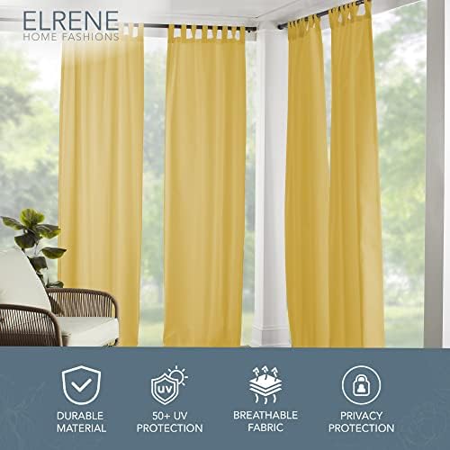 Matine Solid Tab Top Indoor/Outdoor Window Curtain - Image 2