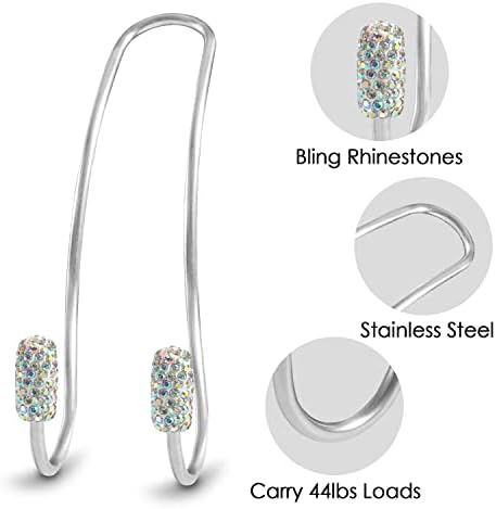 2026 Upgraded Bling Auto Hooks, Car Hangers Organizer Seat Headrest Hooks，Bag - Image 4