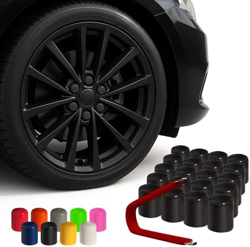 ColorLugs Vinyl Lug Nut Cover | Black | Flexible Fit Wheel Lug Nut Cap | Fits by Colorlugs
