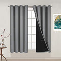 Yakamok Grey Blackout Curtains 54 Inches Long by Yakamok