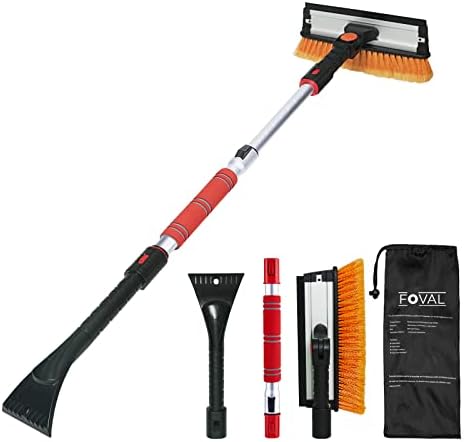 FOVAL 47.2" Extendable Ice Scraper Snow Brush by FOVAL