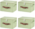 4PCS Storage Bins with Zipper Lids Decorative Lidded Basket Box by VinneGenzz