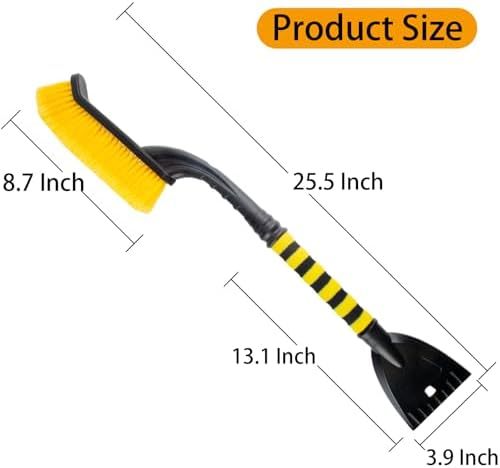 25.5" Car Snow Brush and Detachable Ice Scraper, Snow Shovel - Image 2