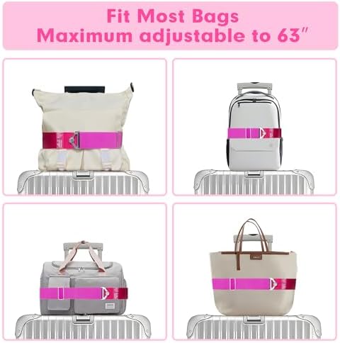 2-in-1 Travel Belt for Luggage Over Handle, Luggage Belt for Carry on Bag - Image 3