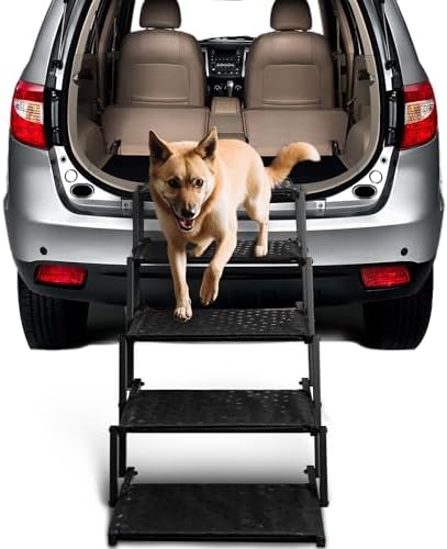 Extra Wide Dog Stairs for Car by Heeyoo