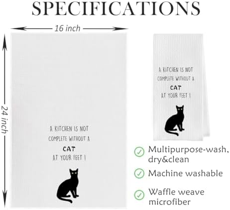 Cat Gifts Dish Towels Set - Image 5