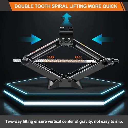 Qimu Car Jack Kit Heavy Duty Scissor Jack - Image 4