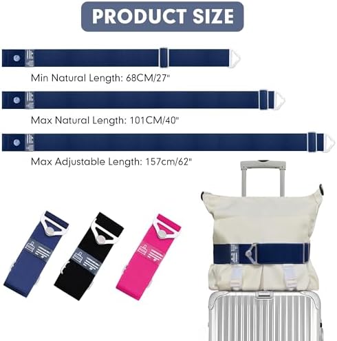 2-in-1 Travel Belt for Luggage Over Handle, Luggage Belt for Carry on Bag - Image 2
