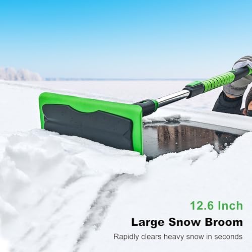 SEAAES 55 Inch Snow Broom and Ice Scraper - Image 3