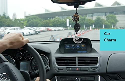 Crystals Tiger Eye Stone Cute Boho Car Mirror Hanging Accessories - Image 4